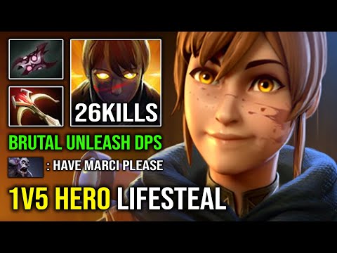 REASON Why Marci is a Broken Hard Carry | WTF 1v5 Unleash Lifesteal Hit Like a Truck 7.32 Dota 2