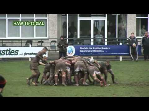 HAWICK v GALA - BORDERS RUGBY HIGHLIGHTS - SCOTTISH PREMIERSHIP - 22.2.14