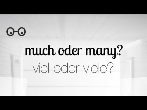 Much or many? When do you use which?