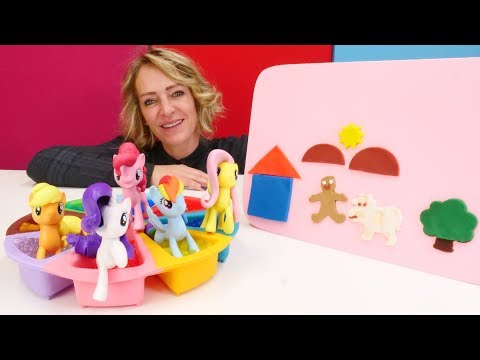 Nicoles Spielzeug Kindergarten - Die kleine Ponys kneten mit PlayDoh