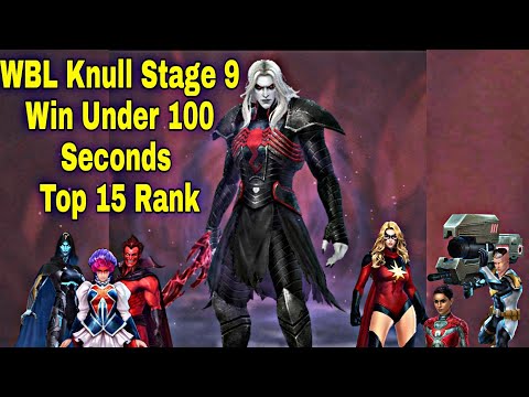 WBL Knull Stage 9 Win Under 100 Seconds Top 15 Characters Rank - Marvel Future Fight