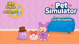 Virtual Pet Game Template - Complete Game video preview