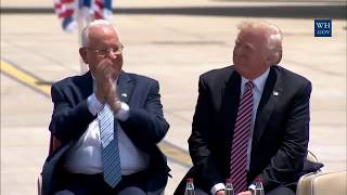 President Trump Arrives in Israel & Gives Speech on Tarmac