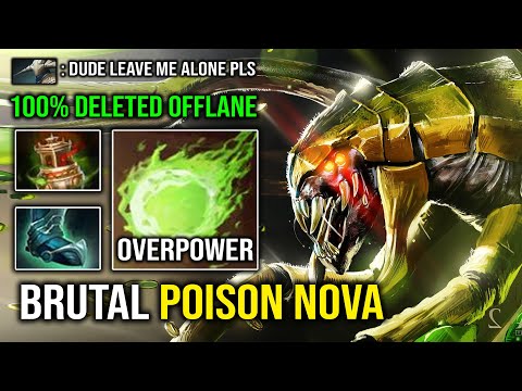 BRUTAL Poison Nova DPS 100% Deleted Pro Sven From Offlane with Vessel Venomancer Dota 2