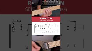Rammstein Sehnsucht - guitar tutorial / exercise with tabs!
