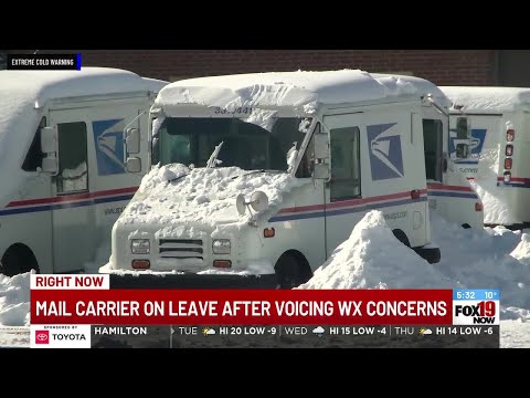Mail carrier on leave after voicing weather concerns