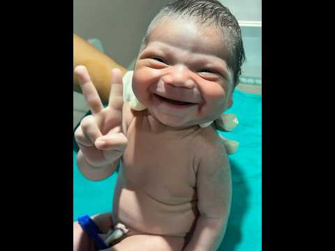 Just after birth baby reaction #adorably #newbornbaby #adoreble #baby #cute