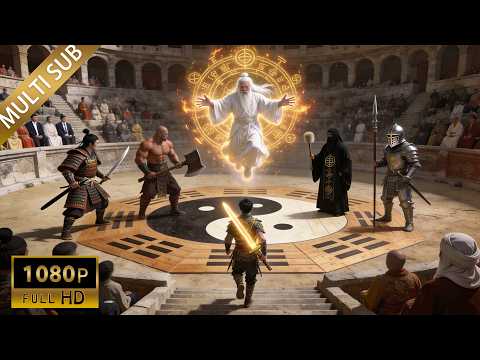 各路顶尖高手齐聚擂台，一个无名小伙一招太极横扫全场！#武俠 #動作 #中國功夫