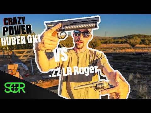 AIRGUN MORE POWERFUL than .22 LR! - the HUBEN GK1 .25 cal