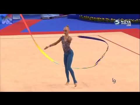 Victoria Onoprienko Ribbon All-around European Championships Varna 2021