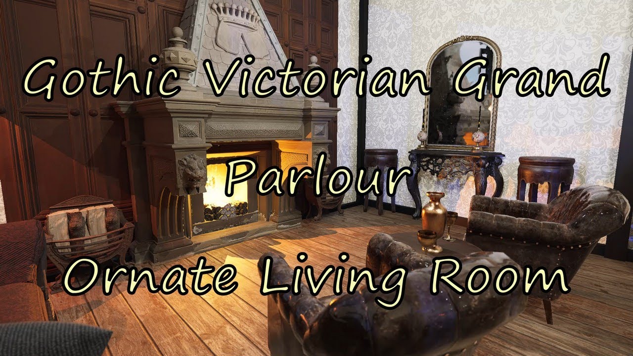 Gothic Victorian Grand Parlour Ornate Living Room 3D Model