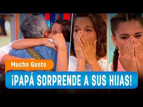 Papá de Lorena Capetillo sorprende a todas sus hijas en vivo - Mucho Gusto 2018