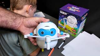 Drawing Robot for Kids, Rechargeable 4-in-1 Draw/Learn/Spell/Music