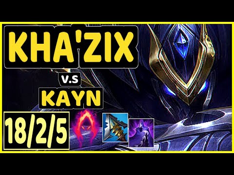 KHA'ZIX vs KAYN - 18/2/5 KDA JUNGLE GAMEPLAY - EUW Ranked DIAMOND