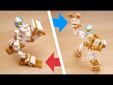 LEGO brick mini figure vehicle transformer robot tutorial Gold Hand #LEGO #レゴ変形ロボ #レゴアイデア #레고변신로봇