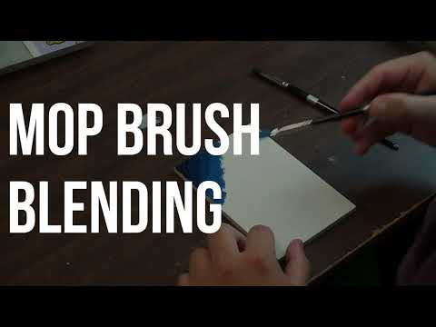 Trekell Mop Brushes - How to Blend Artist Paint Colors with a Brush - Smooth Edges and Lines
