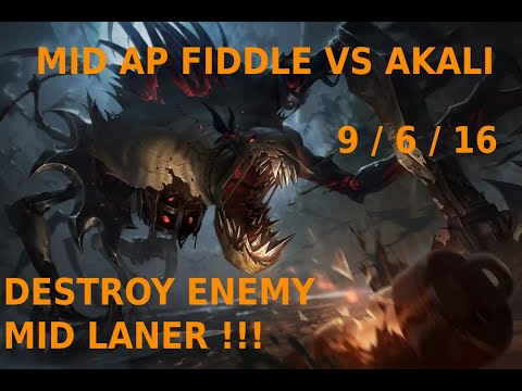 【LoL】MID AP Fiddlesticks vs Akali / Destroy Enemy Mid Laner! / silver2 of jp server / patch 11.6 #12
