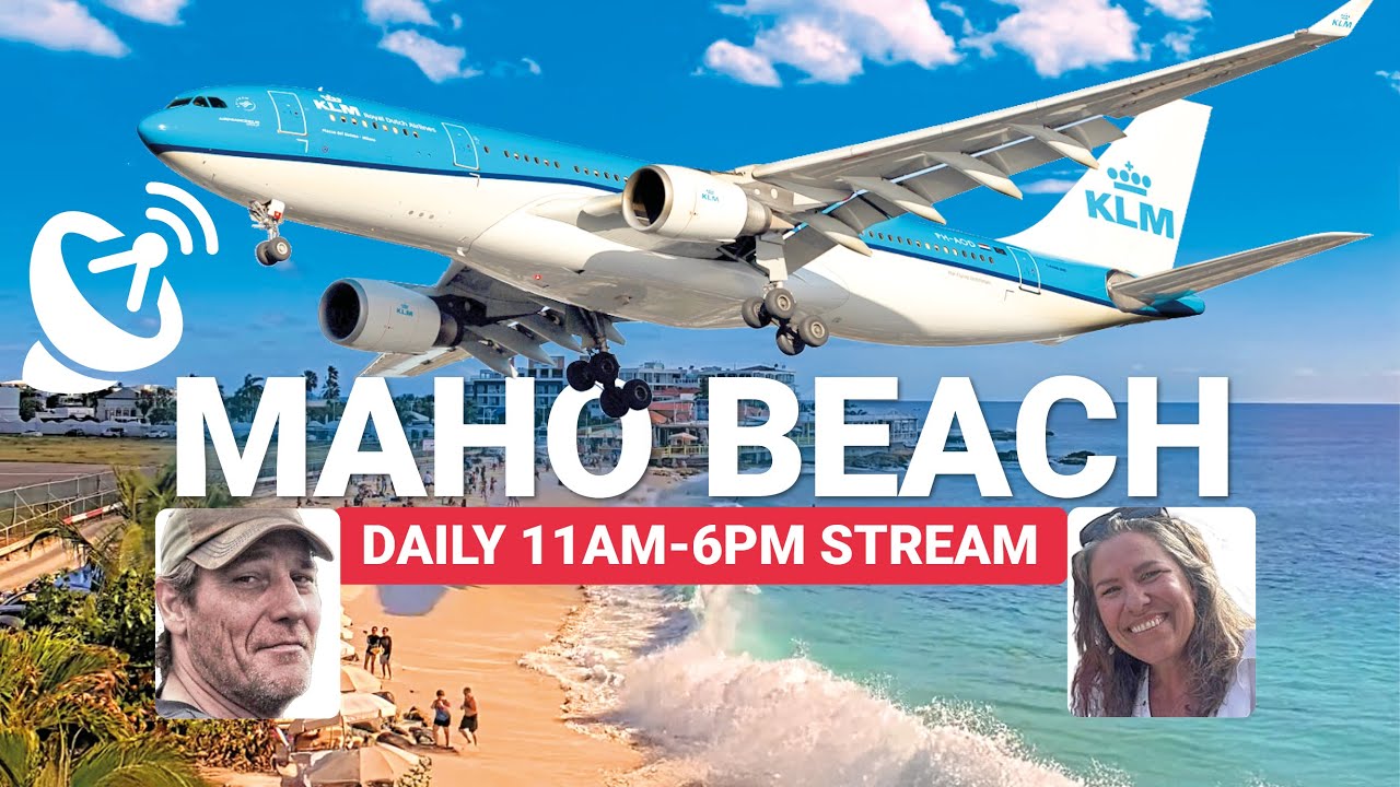 LIVE SXM Airport January 2 ✈️ -  Maho Beach Sint Maarten