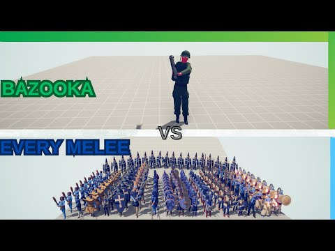 BAZOOKA VS  EVERY MELEE UNİTS/Totally Accurate Battle Simulator