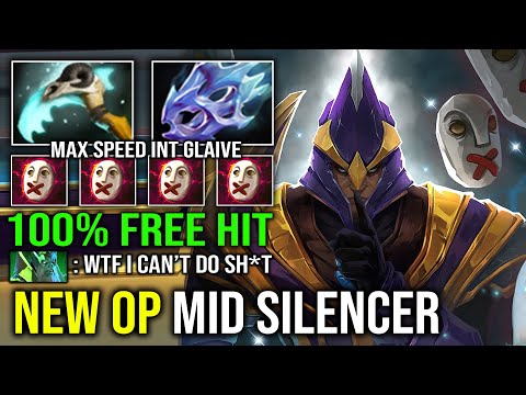 NEW OP MID SILENCER 100% Free Hit Glaive Max INT Moon Shard Hex Super Carry Dota 2