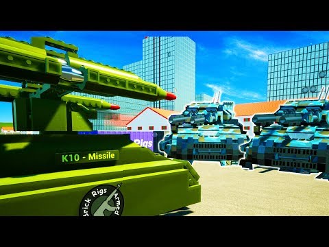 MASSIVE MISSILE TANK BATTLE IN THE MIDDLE OF THE CITY! - Brick Rigs Multiplayer Gameplay