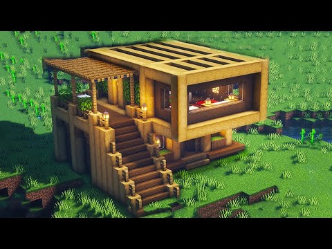Minecraft Holzhaus bauen Tutorial 1.20 - Starter Haus bauen in Minecraft Survival Tutorial