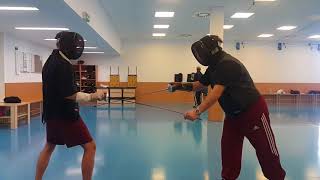 Foil Fencing Parry Octave, Octave Lunge(attack), Circ-Sixth Octave lunge Preparation(attack)specific