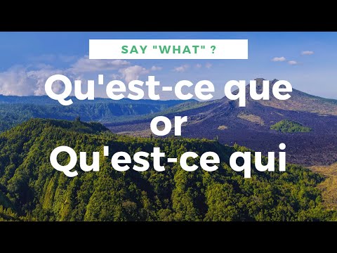 Qu'est ce que or qu'est ce qui