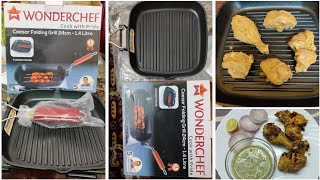 Wonderchef Caesar Grill Pan Unboxing and Product Demo| Cooking Grilled Chicken😋