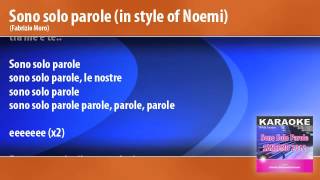 Sono Solo Parole (in style of Noemi)  - Karaoke - Base strumentale con testo - Sanremo 2012