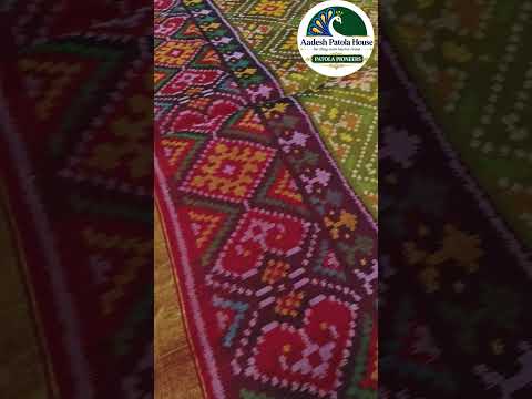 Red Selari Border Mustard Chandabhat Motifs Single Ikat Patola Saree 6 Ply Silk