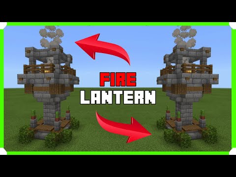 How To Build A Fire Lantern [Minecraft Bedrock Edition]