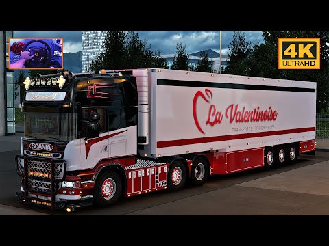 Scania R500 V8 | Munich - Venice | ETS2 Gameplay 4K + wheel cam