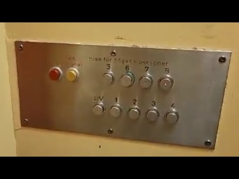 Old Unknown Generic with Rafi buttons elevator @ Rådsvägen 11, Huddinge, Sweden