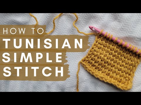 How to Tunisian Simple Stitch for ABSOLUTE Beginners | Easy Tunisian Crochet Video Tutorial
