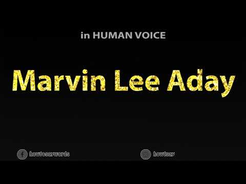How To Pronounce Marvin Lee Aday