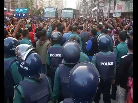 রাজধানীতে বাসচাপায় ২ গার্মেন্ট কর্মী নিহত, প্রতিবাদে ভাঙচুর ও আগুন