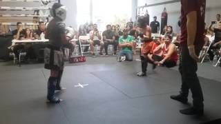 Ashton James Viltz vs. Henry Esquives @ Carlsbad Kickboxing Club 9/10/16 Round 1