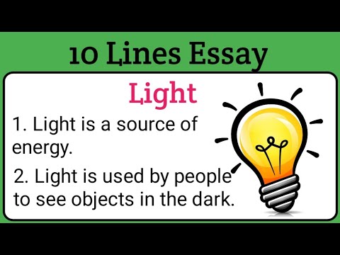 10 Lines Essay on Light in English || Light Essay || Essay on Light @DeepakDey