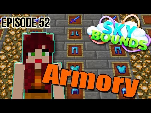 FILLING OUT THE ARMORY Minecraft Skybounds - Robots Island - Episode 52