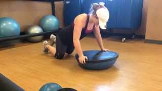 BOSU Push Up with Glute Lift on knees