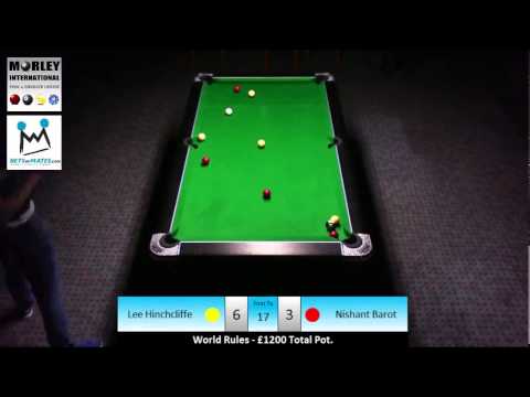 MoneyMatch: Nishant Barot v Lee Hinchcliffe, English 8 Ball, World Rules.