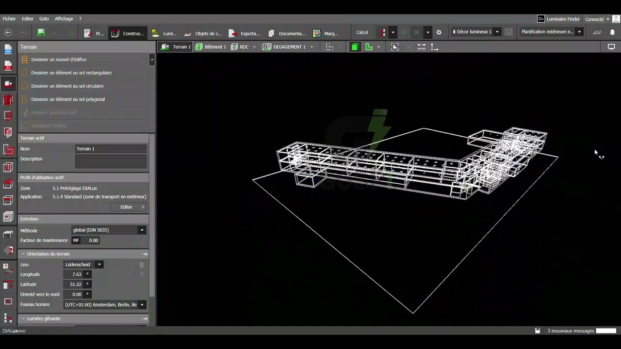 Projet d'éclairage ERP