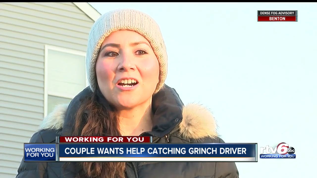 Grinch driver caught on camera plowing through yards and destroying Christmas decorations