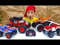 Vlad and Niki have fun with new Hot Wheels Monster Truck RC toys