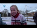 Schaatsplezier op oude scheepswerf in Muiden