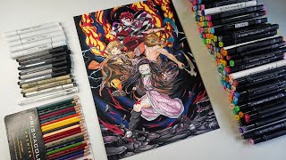 Unleashing The Fury: A Demon Slayer Drawing - Commission