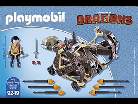 PLAYMOBIL 9249 === 🐲 CAZADOR DE DRAGONES CON CATAPULTA TIPO ARQUERO. 🐉