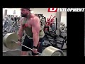 Luke Sandoe 500-pound barbell rows - heavy off-season training