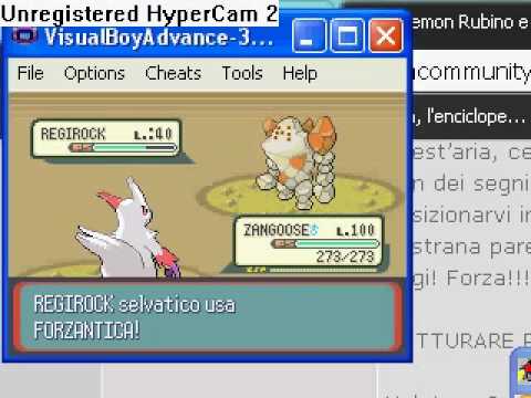 catturare regirock in pokemon rubino
